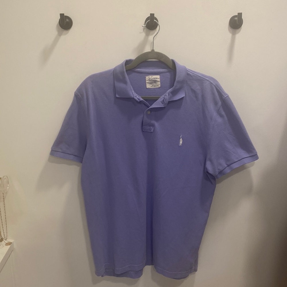 J Crew pique polo. Lavender. Size L